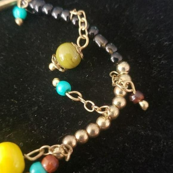 Bracelet Type Nepal Beads Stones Metal Thread - Picture 4 of 6